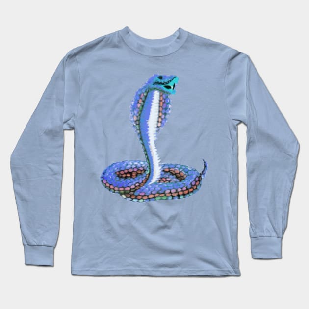 BLUE COBRA Long Sleeve T-Shirt by CharlieCreator